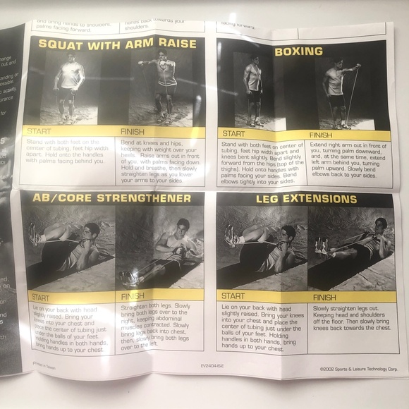 EVERLAST Pilates Resistance Tubing Set of 3 Bands + Exercise Fitness Guide - Picture 16 of 16